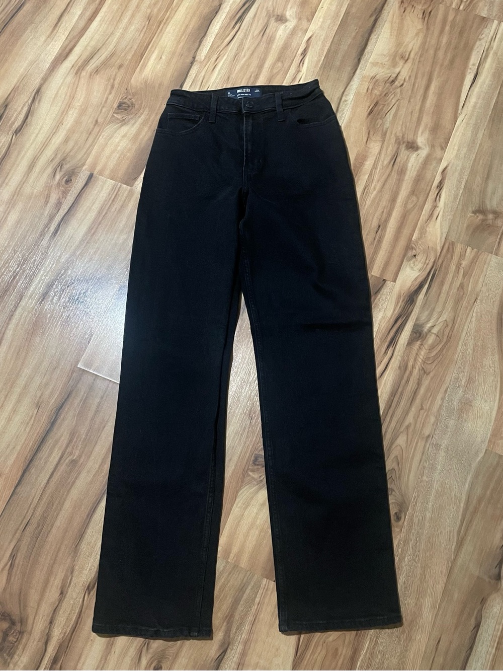 Hollister Y2K Aesthetic Ultra High Rise Dad Jeans Black Sz 4L